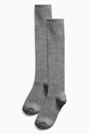 Grey Over The Knee Socks Two Pack (Older Girls)